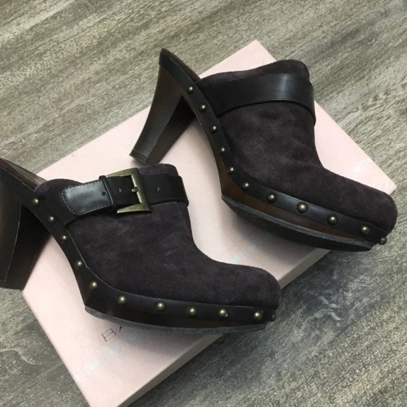 Bandolino brown suede mule slip on clogs - Picture 3 of 8